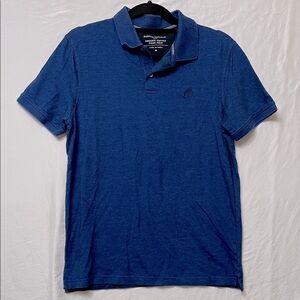 Organic Banana Republic Vibrant Blue Cotton Pique Polo Shirt w/ Black Flecks, M